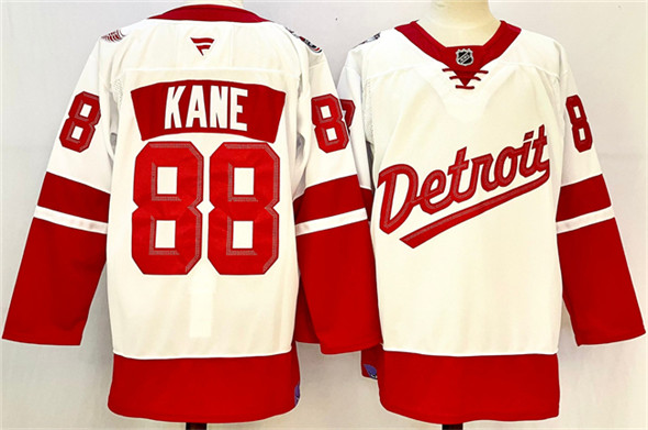 Detroit Red Wings #88 Patrick Kane White Red 2024-25 Stitched Jersey - Zenithce