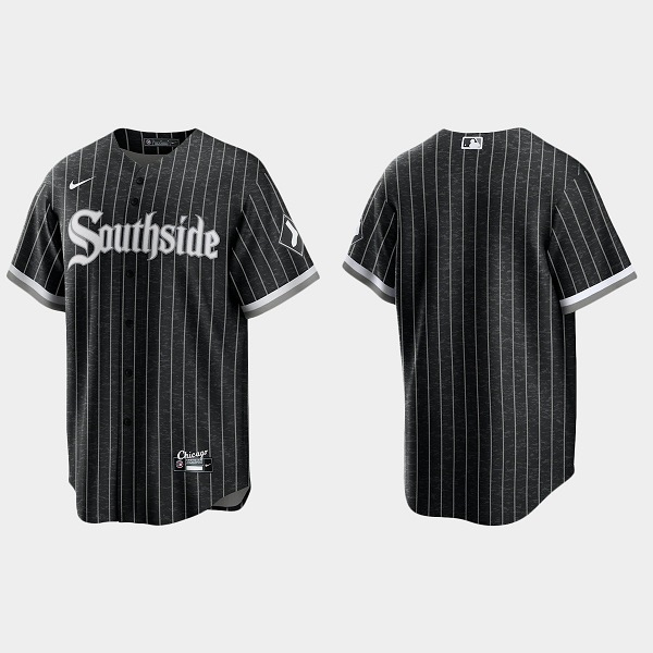 Chicago White Sox Blank Black 2021 City Connect Cool Base Stitched Jersey - Zenithce