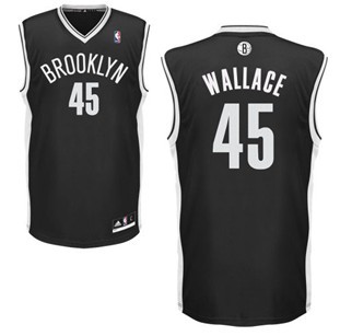 Brooklyn Nets #45 Gerald Wallace Black Swingman Jersey - Zenithce