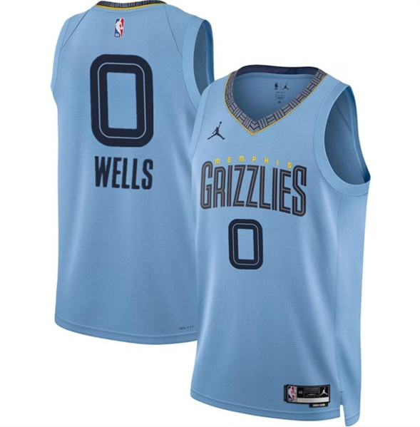 Memphis Grizzlies #0 Jaylen Wells Blue 2024 Draft Statement Edition Stitched Jersey - Zenithce