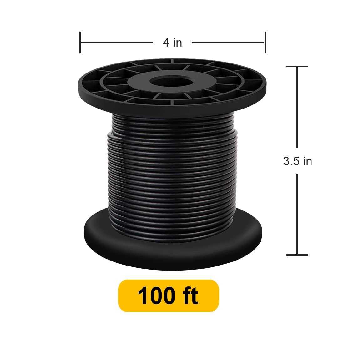 Flngr Wire Rope 304 Stainless Steel Wire Cable Black Vinyl Coated - Zenithce