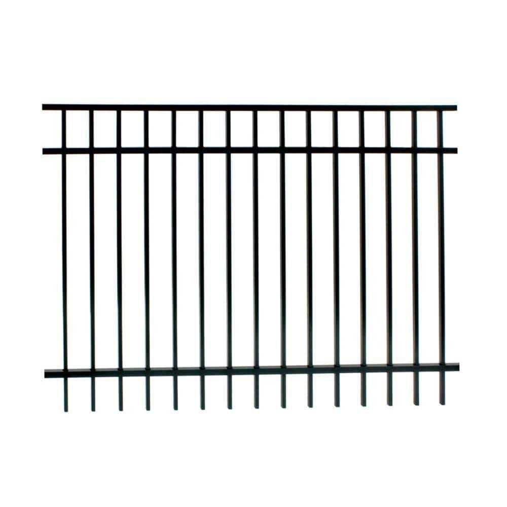 FORGERIGHT Vinings 4 ft. W x H Black Aluminum Pre-Assembled Fence Gate - Zenithce