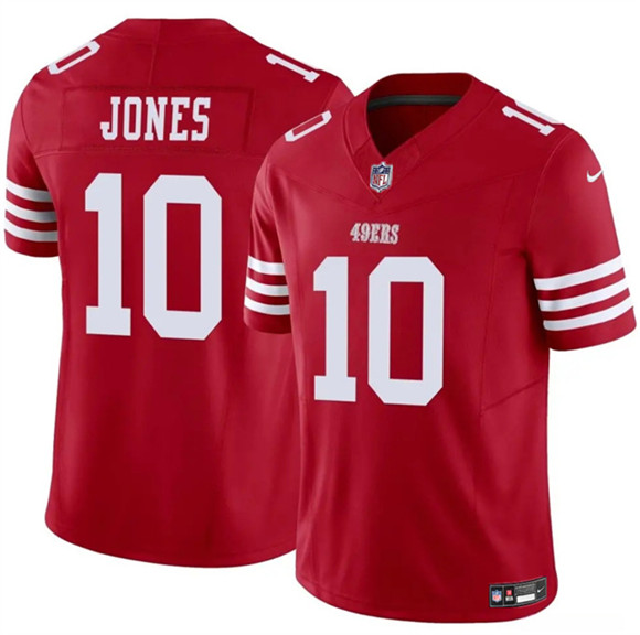 San Francisco 49ers #10 Mac Jones Red 2025 F.U.S.E. Vapor Untouchable Limited Stitched Jersey - Zenithce