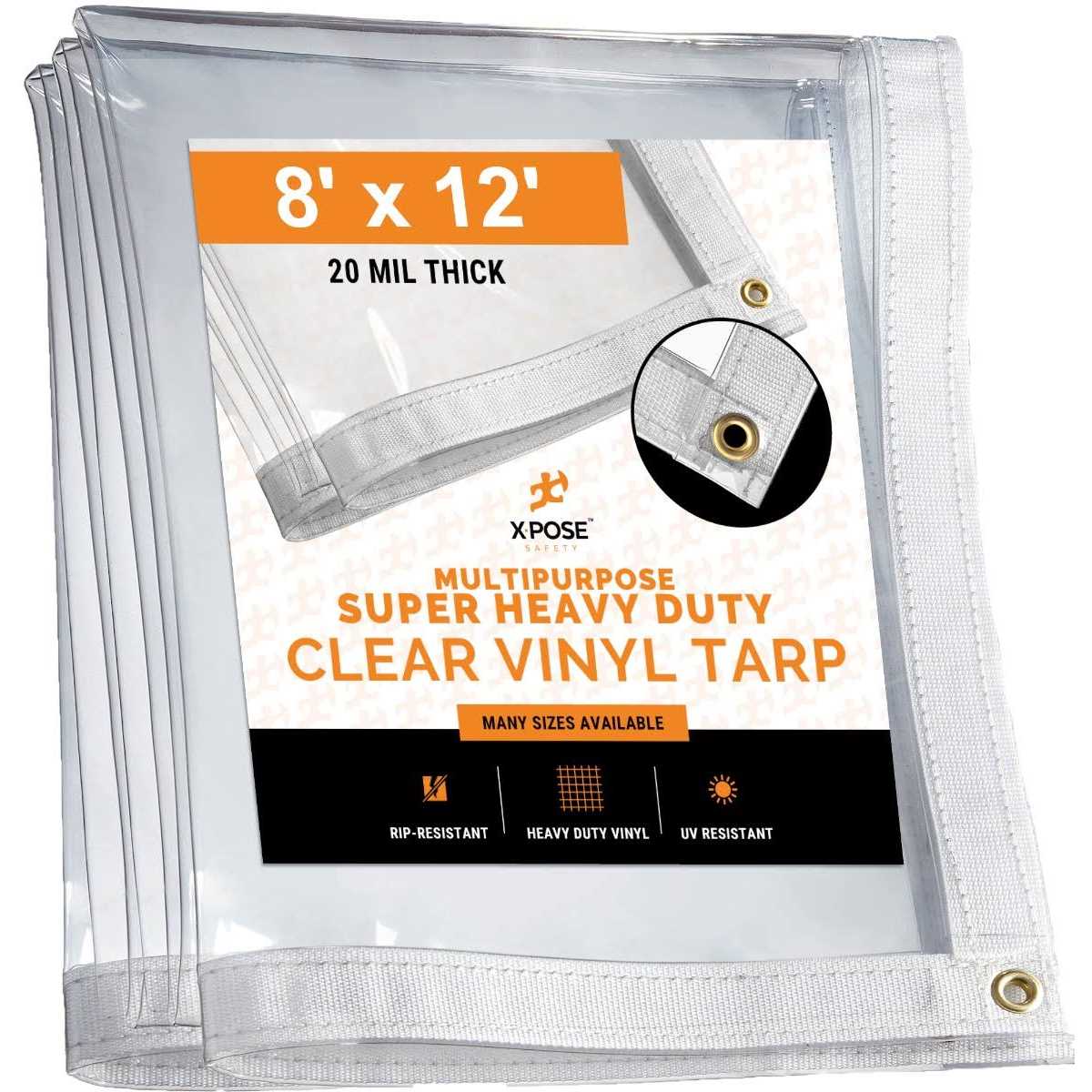 Heavy Duty 12 Mil Silver Tarp 3 Ply Coated Reinforced Canopy 6 oz 3 Layer - Zenithce