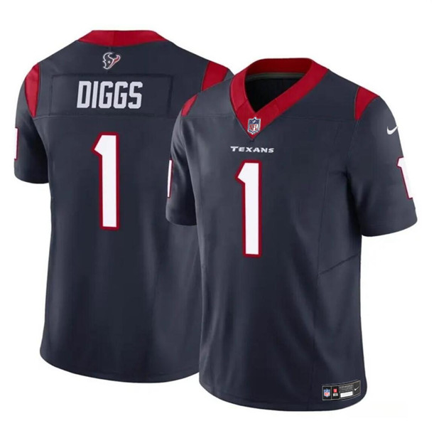 Houston Texans #1 Stefon Diggs Navy 2024 F.U.S.E Vapor Untouchable Limited Stitched Jersey - Zenithce
