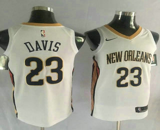 New Orleans Pelicans #23 Anthony Davis New White 2017-2018 Swingman Stitched Jersey - Zenithce