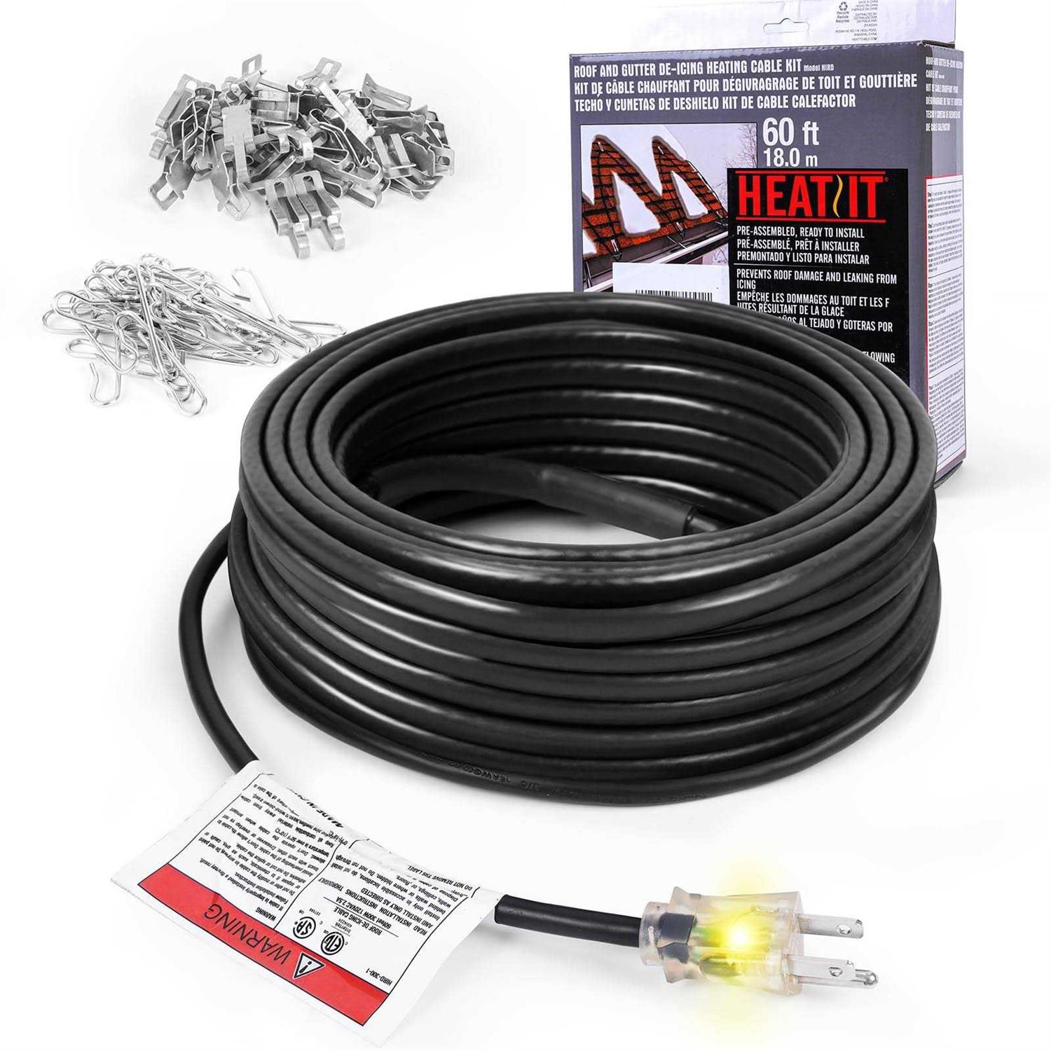 Heatit Hird 5 Watts Per Foot Roof & Gutter Snow De-Icing Cable - Zenithce