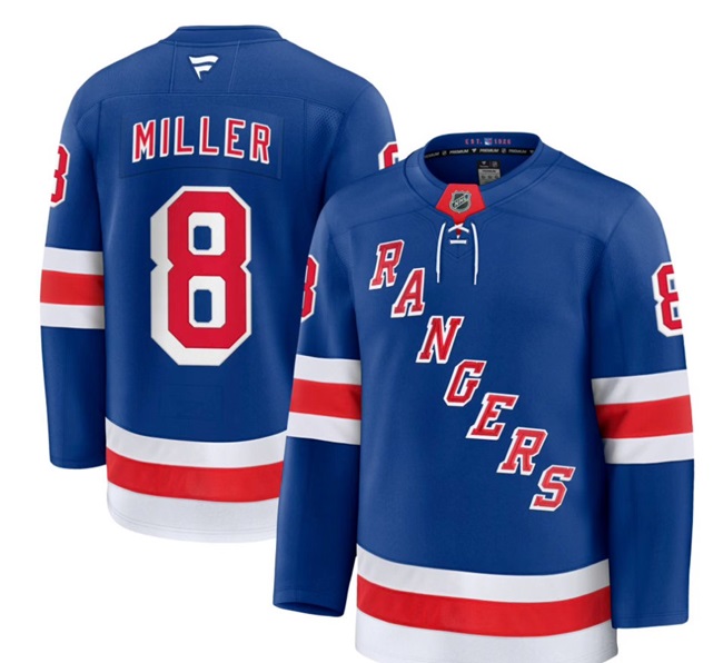 New York Rangers #8 J.T. Miller Royal 2024-25 Home Stitched Jersey - Zenithce