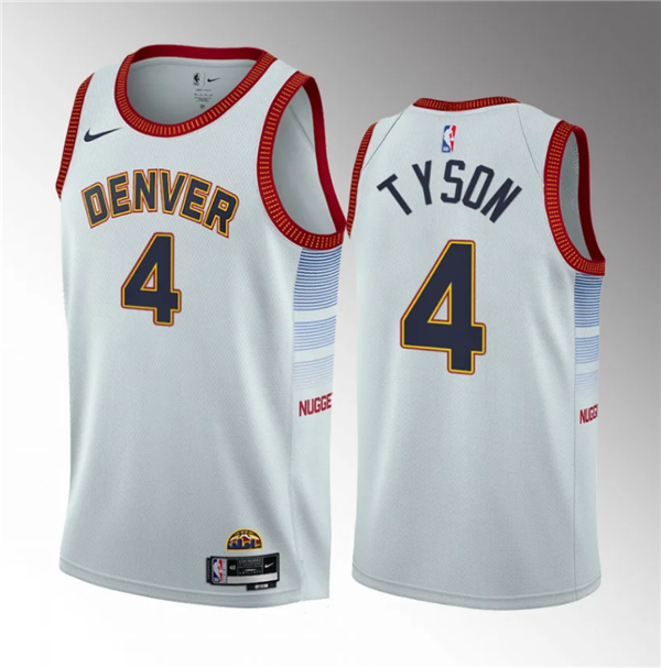 Denver Nuggets #4 Hunter Tyson White 2023 Draft Icon Edition Stitched Jersey - Zenithce