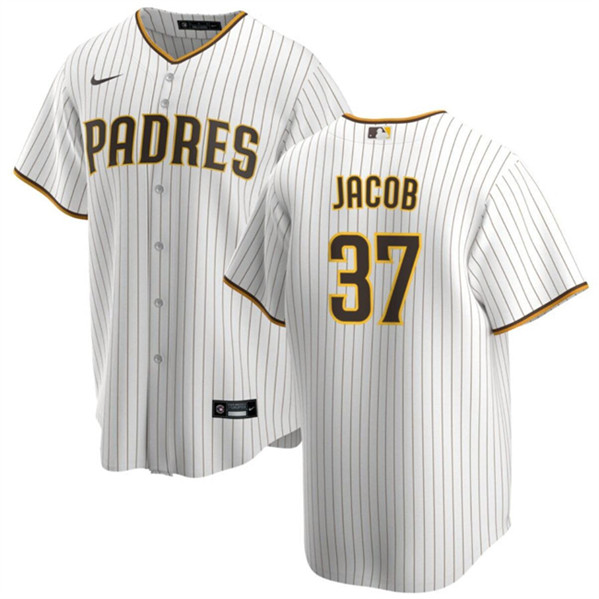 San Diego Padres #37 Alek Jacob White Cool Base Stitched Jersey - Zenithce