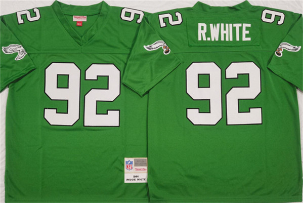 Philadelphia Eagles #92 Reggie White Kelly Green Throwback Football Stitched Jersey - Zenithce