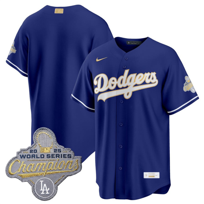Los Angeles Dodgers Blank Royal 2026 Alternate Gold Collection Stadium Stitched Jersey - Zenithce