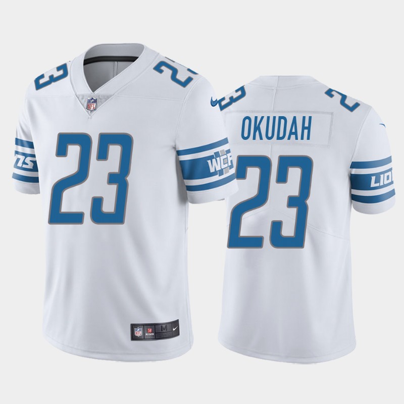 Detroit Lions #23 Jeff Okudah White Vapor Untouchable Limited Stitched Jersey - Zenithce