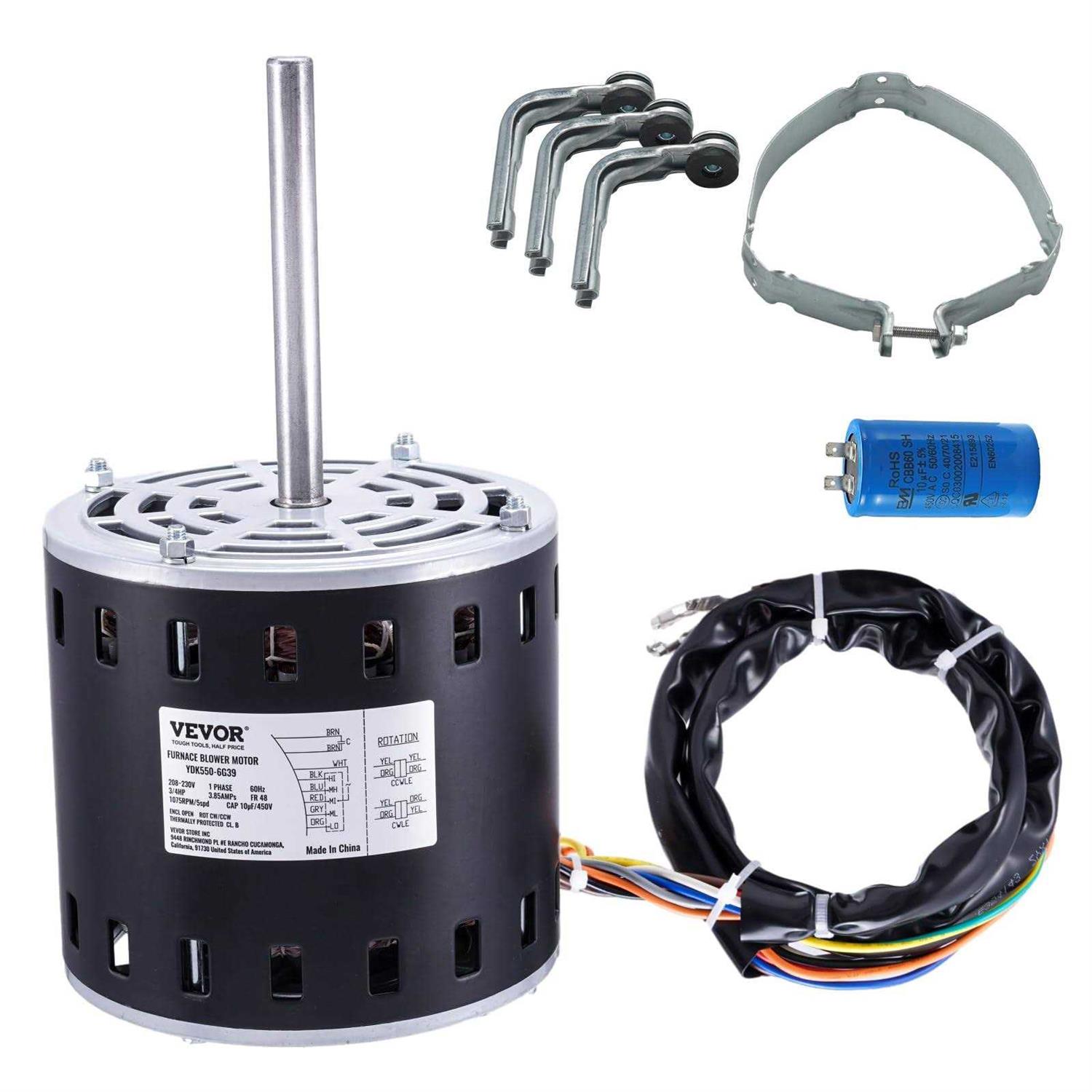VEVOR 3/4 HP Submersible Sewage Pump 5880 GPH Larger-Flow Cast Iron Submersible Sump Pump - Zenithce