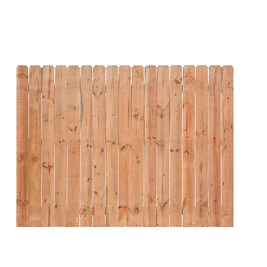 Severe Weather 6-ft x 8-ft Pressure Treated Pine Dog Ear Privacy Stockade Fence Panel in Brown - Zenithce