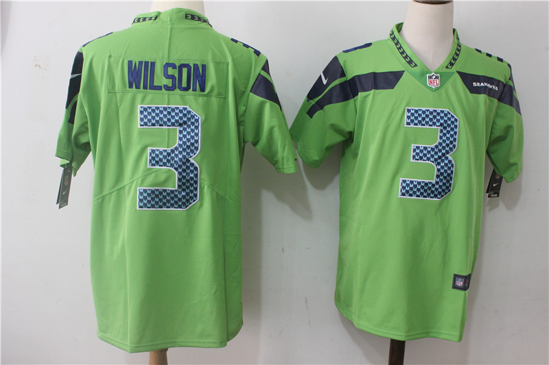 Seattle Seahawks #3 Russell Wilson Green Stitched Vapor Untouchable Limited Nike Jersey - Zenithce