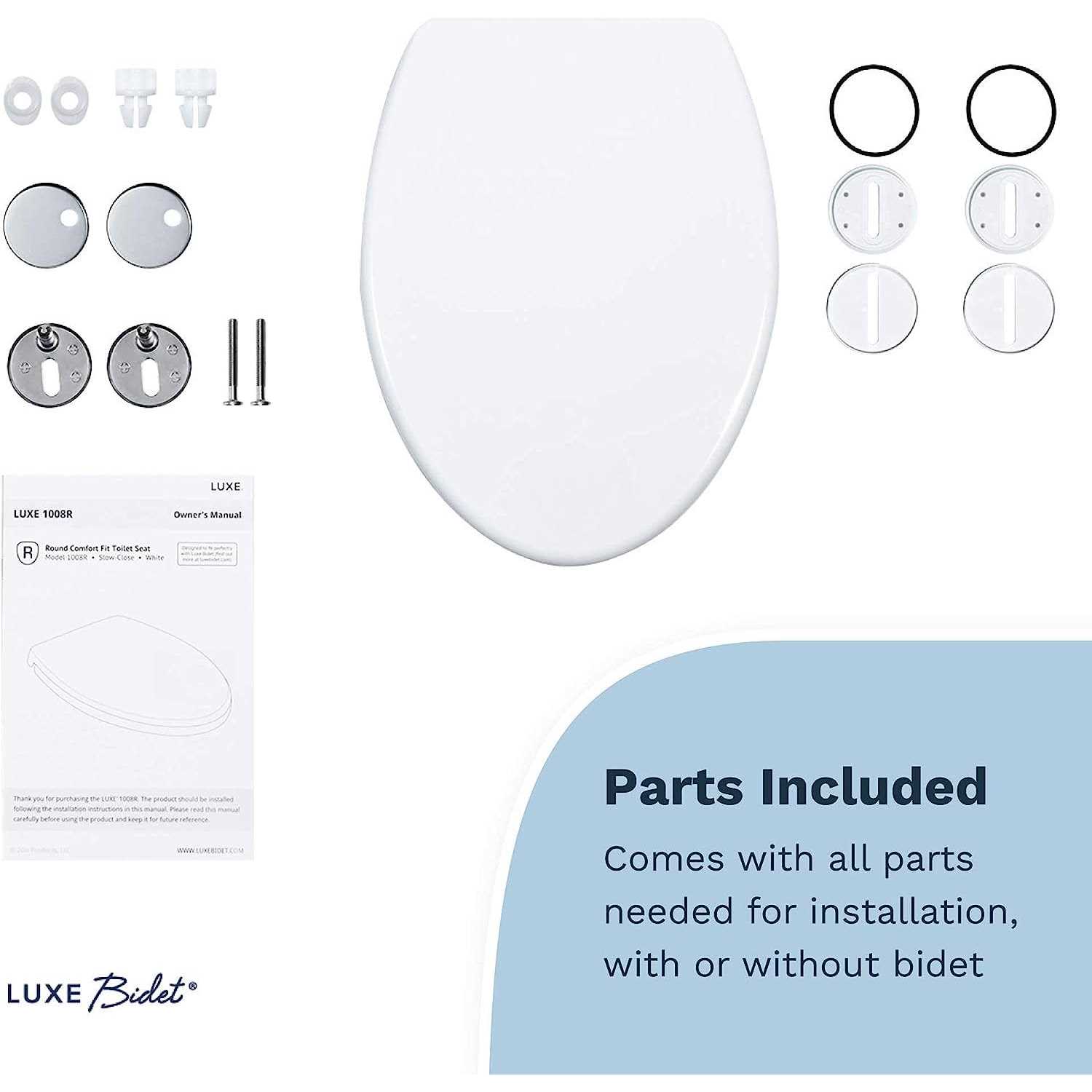 Luxe Bidet 4 piece Universal Toilet Seat Bumper Kit comes with Strong Adhesive - Zenithce