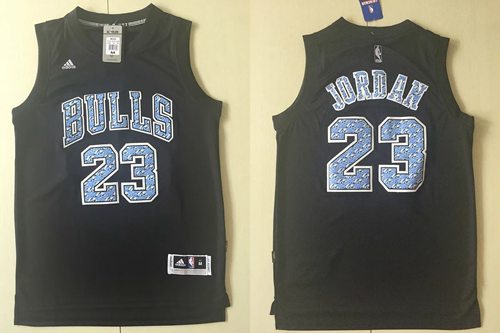 Chicago Bulls #23 Michael Jordan Black Diamond Stitched Adidas Revolution 30 Swingman Jersey - Zenithce