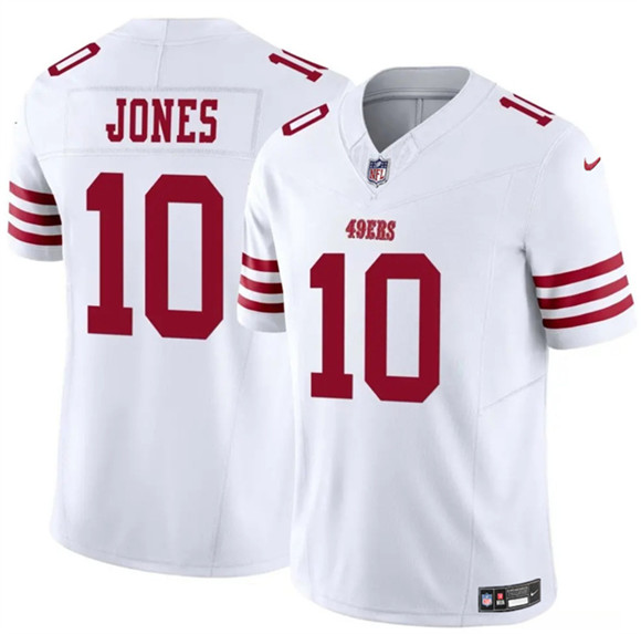 San Francisco 49ers #10 Mac Jones White 2025 F.U.S.E. Vapor Untouchable Limited Stitched Jersey - Zenithce