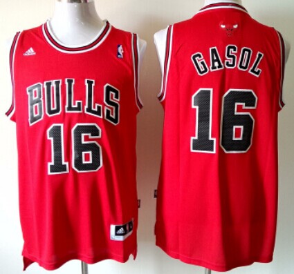 Chicago Bulls #16 Pau Gasol Revolution 30 Swingman Red Jersey - Zenithce