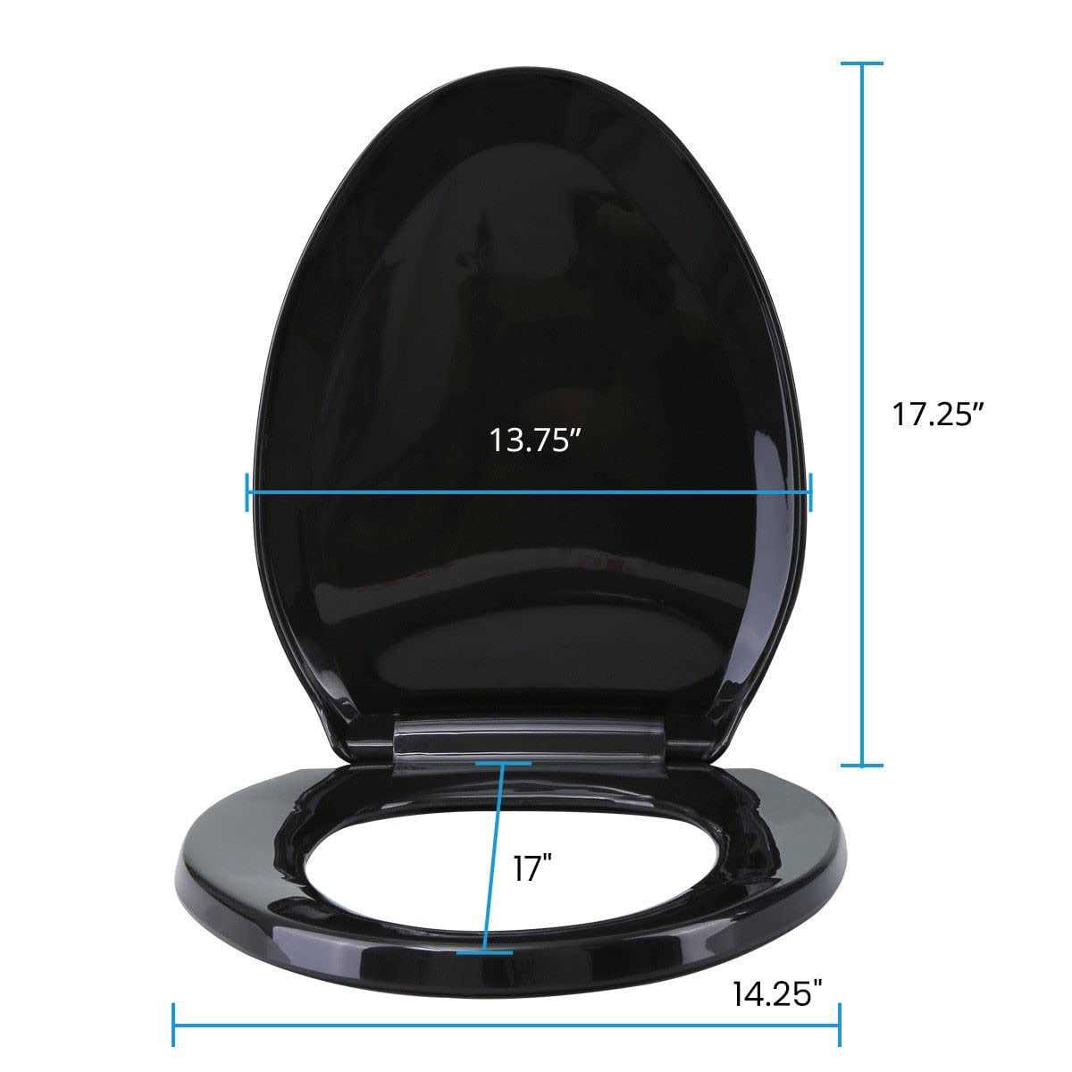 Renovators Supply Close Plastic Elongated Toilet Seat Black - Zenithce