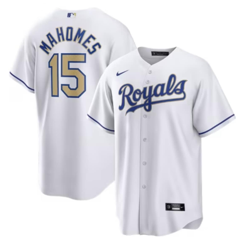 Kansas City Royals White #15 Patrick Mahomes Stitched Jersey - Zenithce