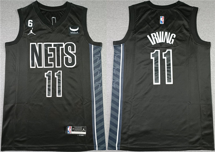 Brooklyn Nets #11 Kyrie Irving Black2022-23 Statement Edition No.6 Patch Stitched Jersey - Zenithce