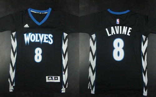 Minnesota Timberwolves #8 Zach LaVine Revolution 30 Swingman 2014 New Black Jersey - Zenithce