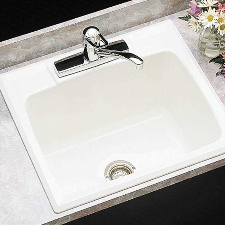 Mustee 10 Utility Sink 22-inch x 25-inch White - Zenithce