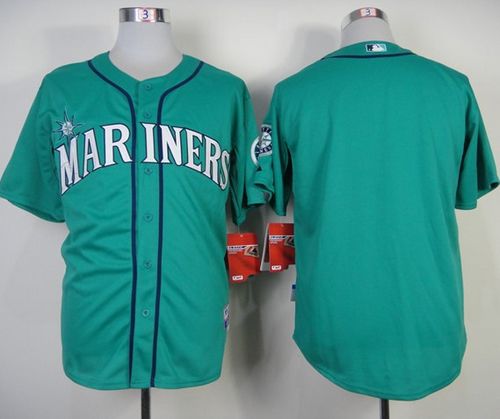 Mariners Blank Green Alternate Cool Base Stitched Jersey - Zenithce