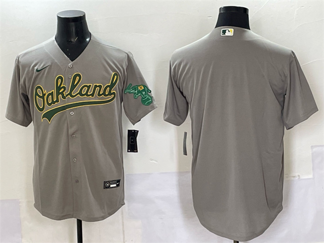Oakland Athletics Blank Grey Cool Base Stitched Jersey - Zenithce