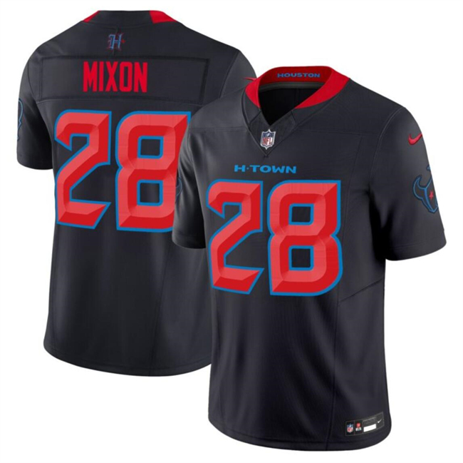 Houston Texans #28 Joe Mixon Navy 2024 2nd Alternate F.U.S.E Vapor Stitched Jersey - Zenithce
