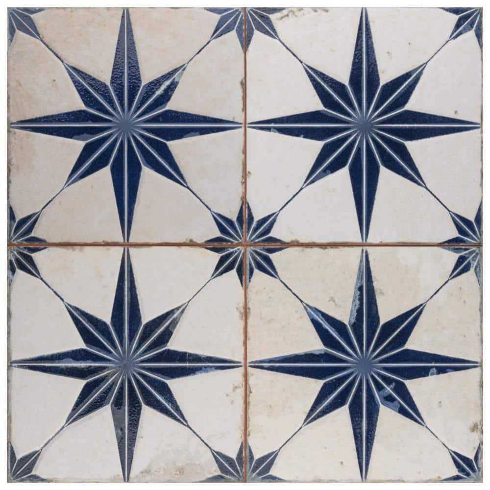SomerTile Kings Star 17-5/8×17-5/8 Ceramic Floor/Wall Tile - Zenithce