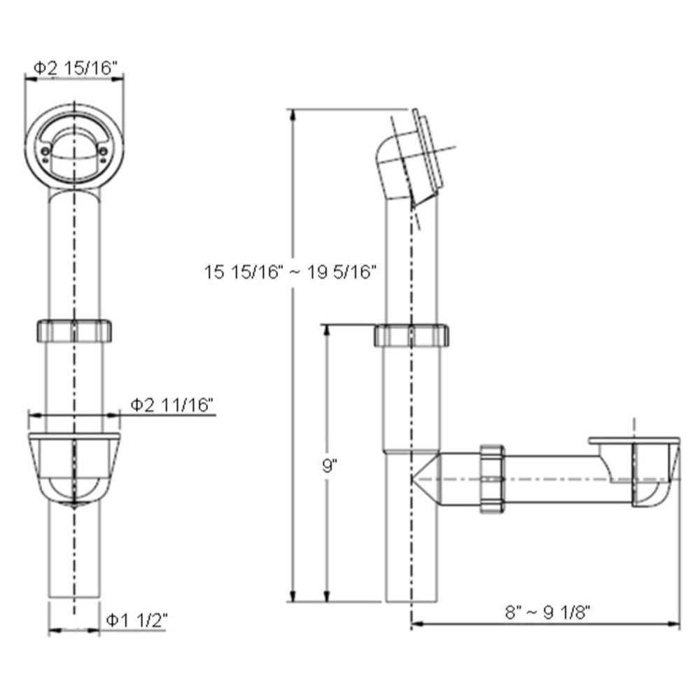 Design House Pro 2-Way Adjustable Entry Latch 790782 - Zenithce