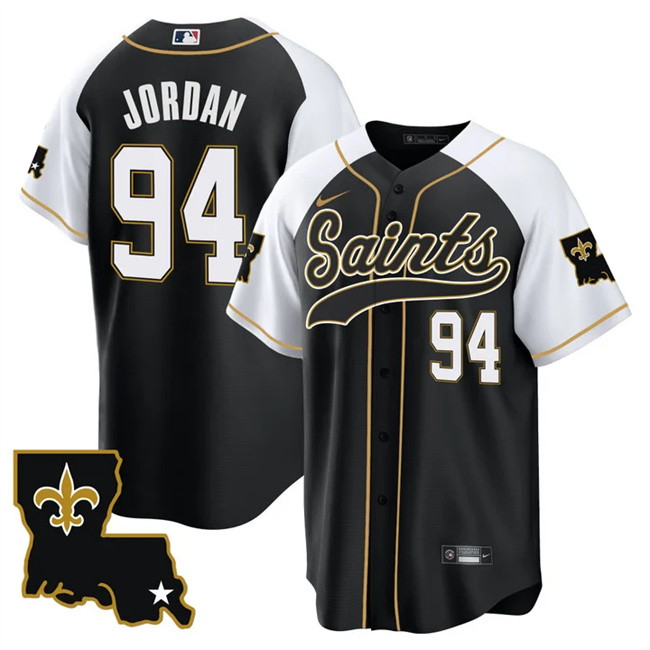 New Orleans Saints #94 Cameron Jordan Black White 1987 Legacy Cool Base Stitched Jersey - Zenithce