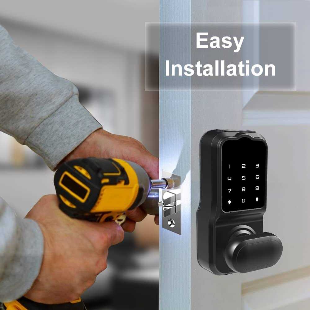 Keyless Entry Door Lock Electronic Keypad Deadbolt with Handle Auto Lock Front Door Handle Sets Easy to Install - Zenithce