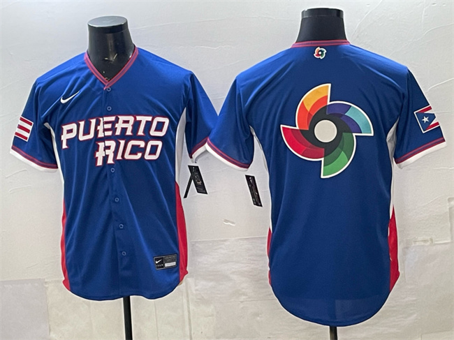 Puerto Rico Blue 2026 World Classic Big Logo Road Stadium Stitched Jersey - Zenithce