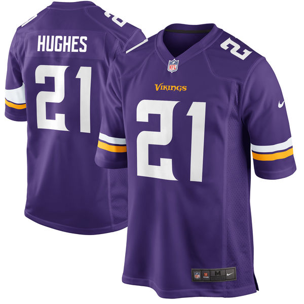 Minnesota Vikings #21 Mike Hughes Purple 2018 Draft First Round Pick Game Jersey - Zenithce