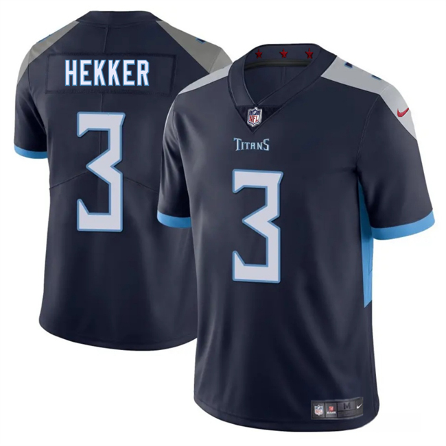 Tennessee Titans #3 Johnny Hekker Navy 2025 Vapor Untouchable Stitched Jersey - Zenithce