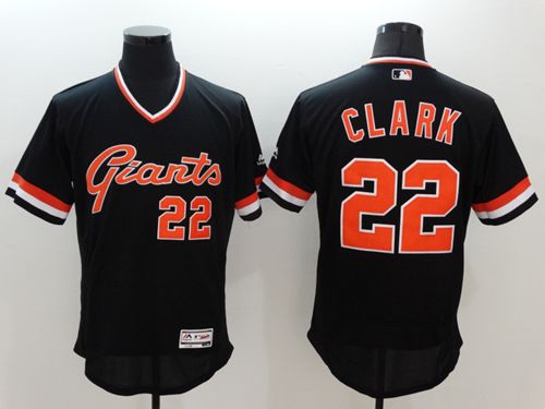 Giants #22 Will Clark Black Flexbase Authentic Collection Cooperstown Stitched Jersey - Zenithce