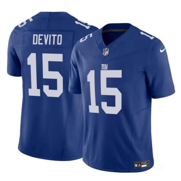 New York Giants #15 Tommy DeVito Blue 2023 F.U.S.E. Vapor Untouchable Limited Stitched Jersey - Zenithce