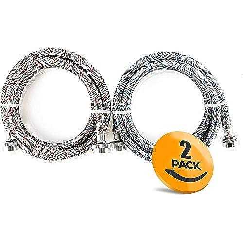 K&j Premium Washing Machine Hoses Burst Proof 2 Pack - Zenithce