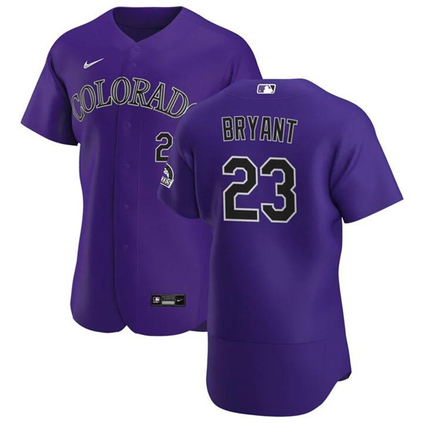Colorado Rockies #23 Kris Bryant Purple Flex Base Stitched Jersey - Zenithce