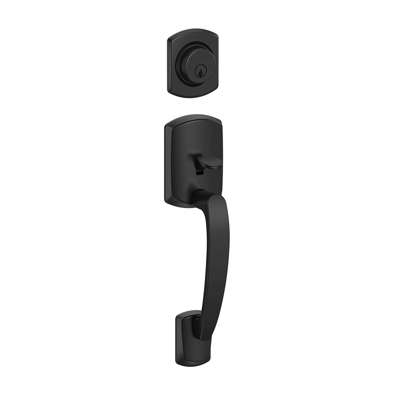 Schlage F51-GEO-BRK Georgian Keyed Entry Panic Proof Door Knob - Zenithce