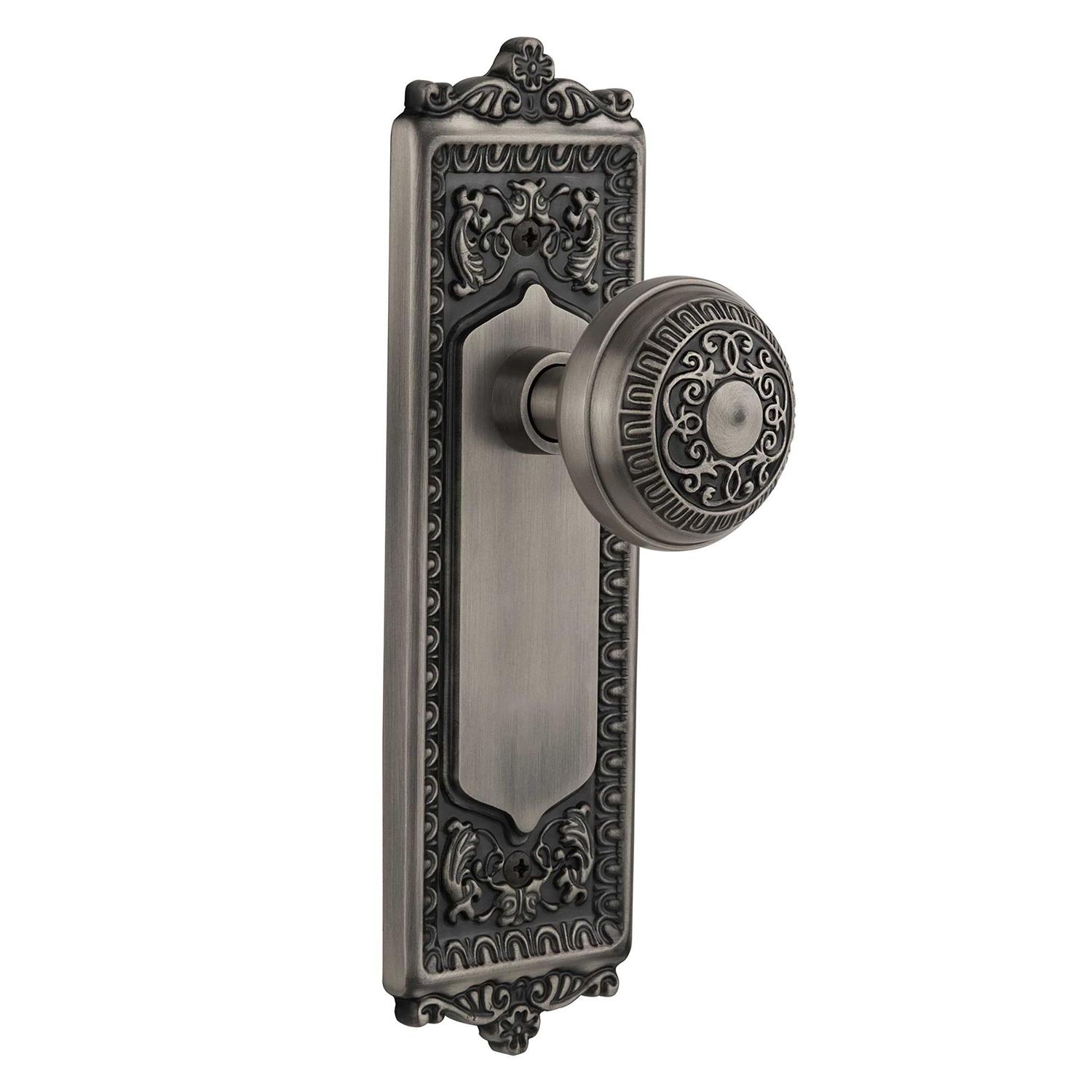 Nostalgic Warehouse Egg & Dart Plate Single Dummy Egg & Dart Door Knob - Zenithce