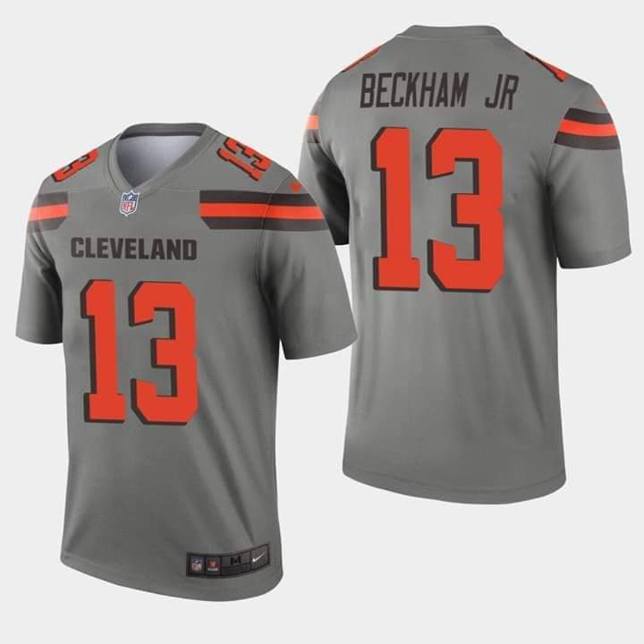 Cleveland Browns #13 Odell Beckham Jr. Gray Inverted Legend Jersey - Zenithce