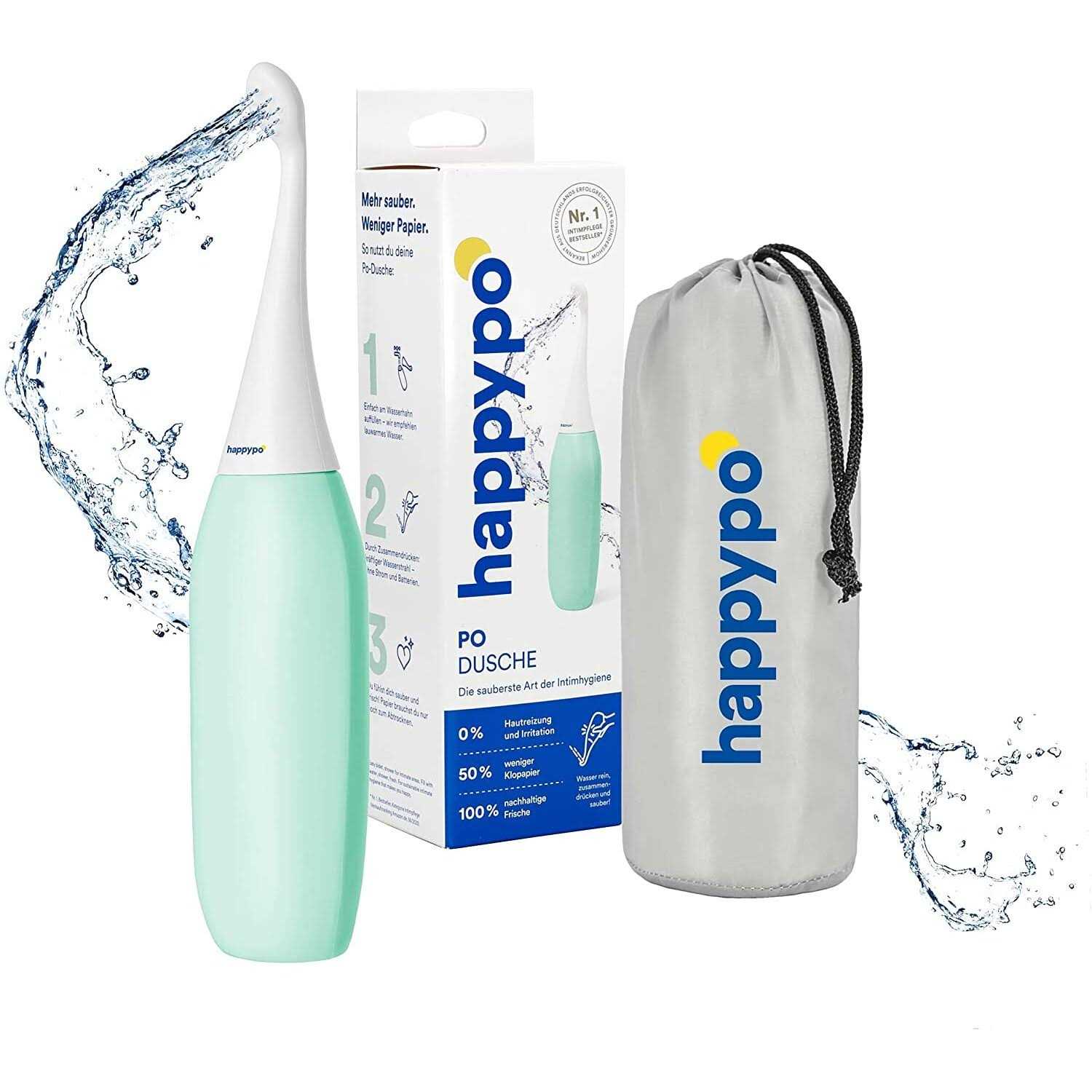 HappyPo Original 300ml Portable Bidet with Travel Bag - Zenithce