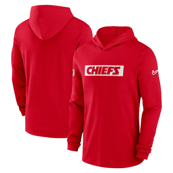 Kansas City Chiefs Red Sideline Performance Hoodie - Zenithce