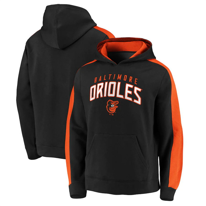 Baltimore Orioles Navy Game Time Arch Pullover Hoodie - Zenithce