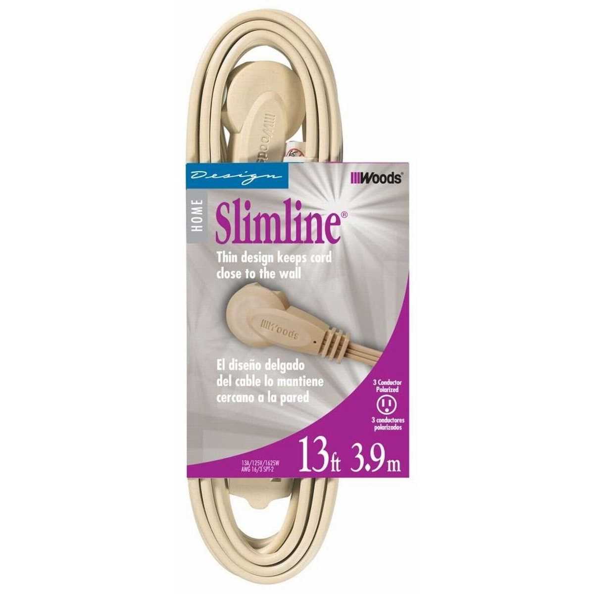 Slimline 2235 flat plug extension cord 2-wire - Zenithce